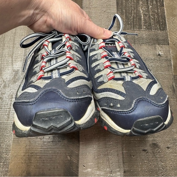 Skechers Blue and Gray Sneakers with Mesh Upper and Rugged Outsole - Picture 6 of 9